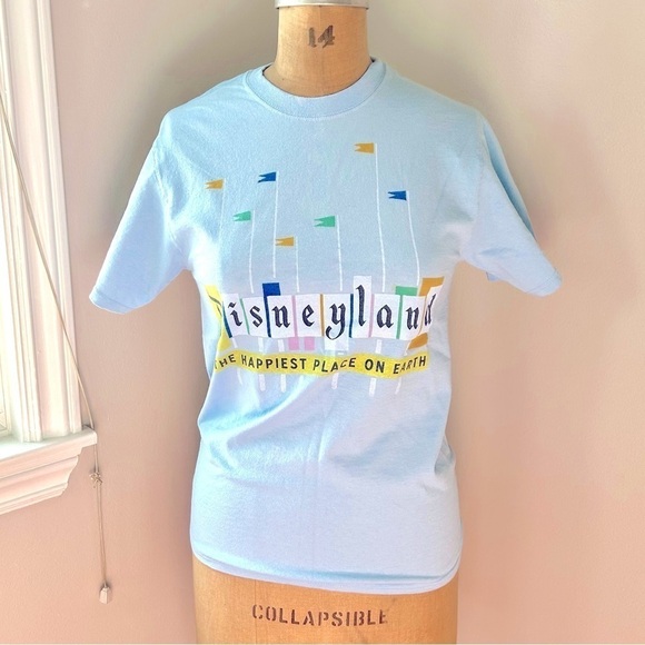 Disney Tops - Disney Disneyland Happiest place on Earth Light blue Cotton T shirt fr Sz S